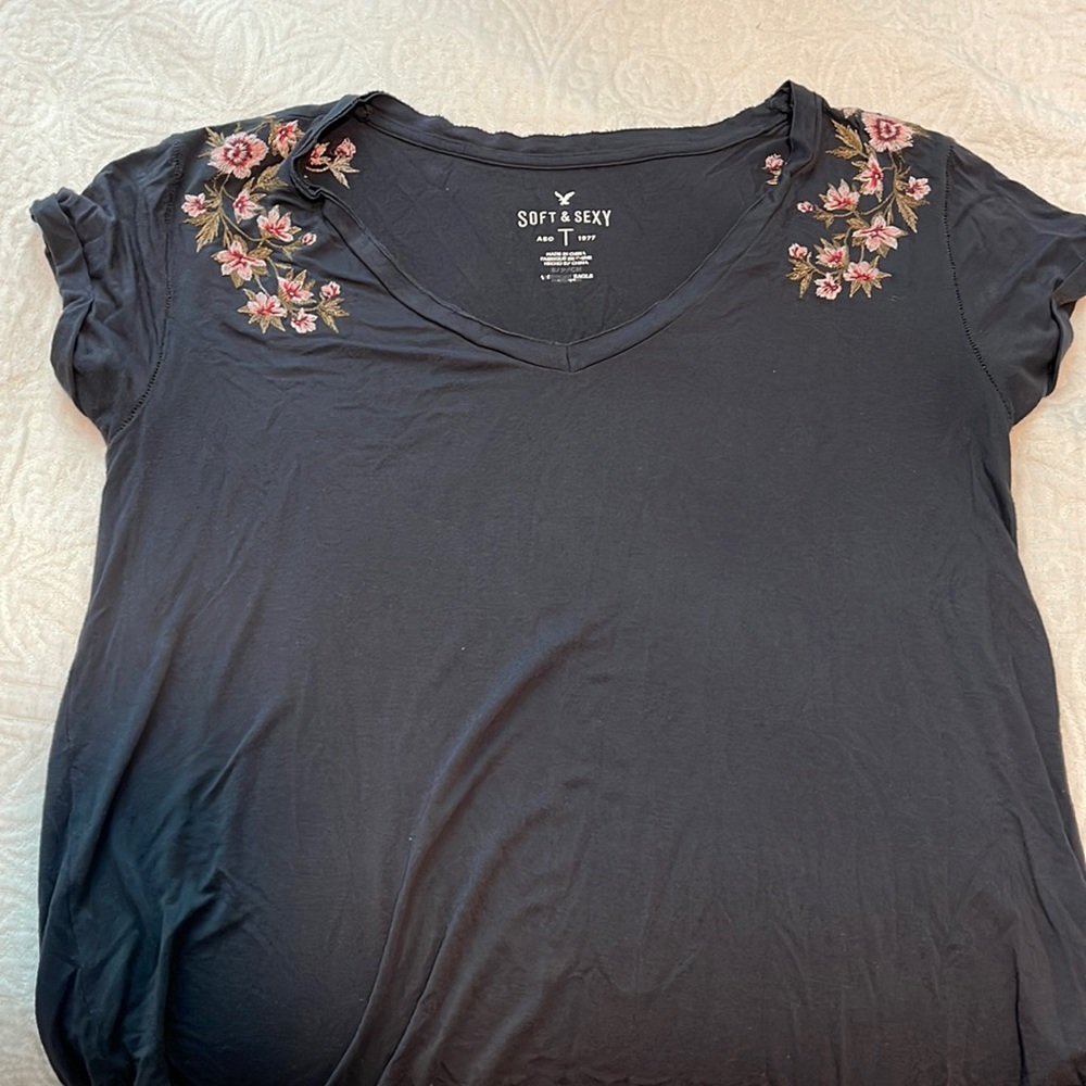 gray v neck